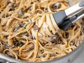 Low-Fat Garlic Mushroom Pasta